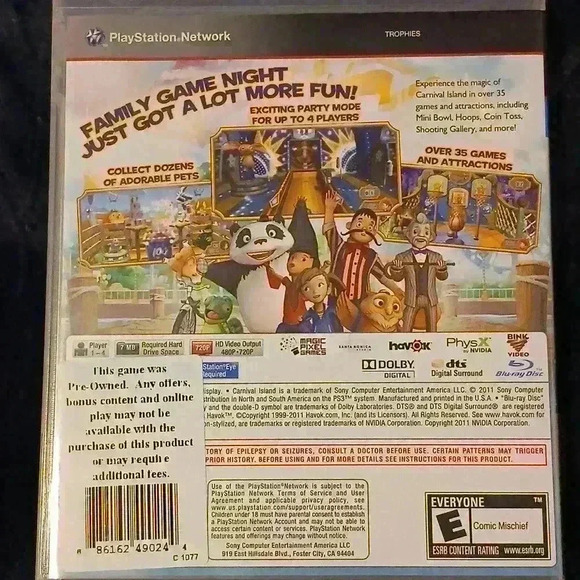 Playstation 3 great kids game CARNIVAL ISLAND improves coordination skills - Picture 5 of 12